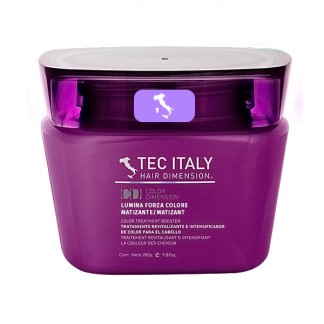 Tec Italy: Blonde Toning (Matizante) Lumina Forza Color Mask (9.87 oz), comes in a sqaure tub container with elegant curves containing rich color pigments inside that revitalize you hair color.