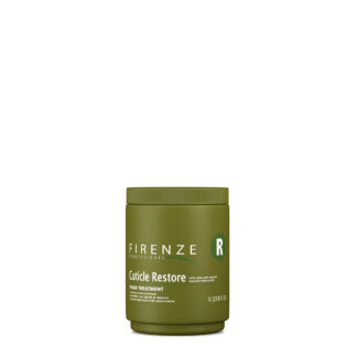Round forest green container with twist off lid for Firenze Professional: Cuticle Restore Mask Treatment (Liter)